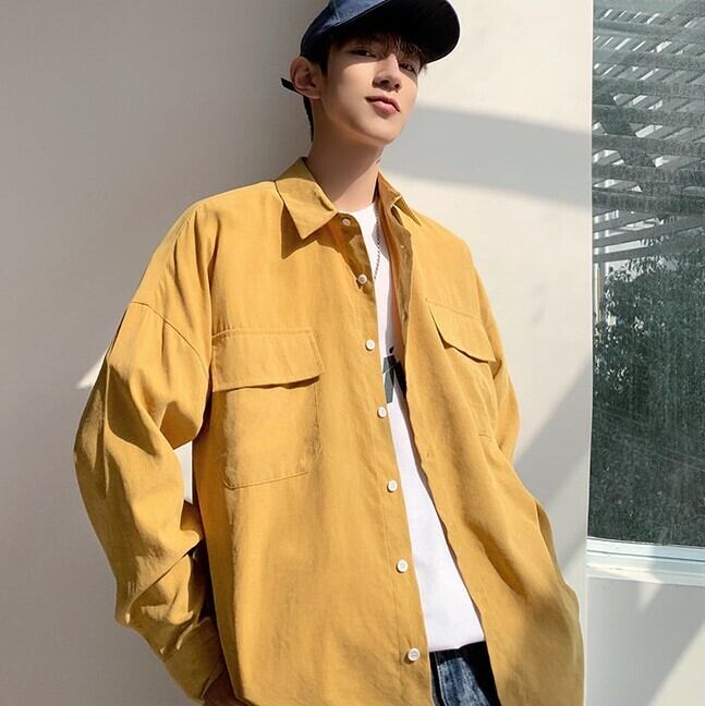 全3色 シャツ トップス 無地 カジュアル 長袖 おしゃれ シンプル