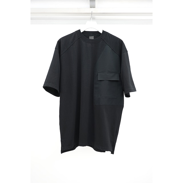 [The Viridi-anne] (ザヴィリディアン) VI-3744-01 COTTON JERSEY POCKET T-SHIRT (BLACK)