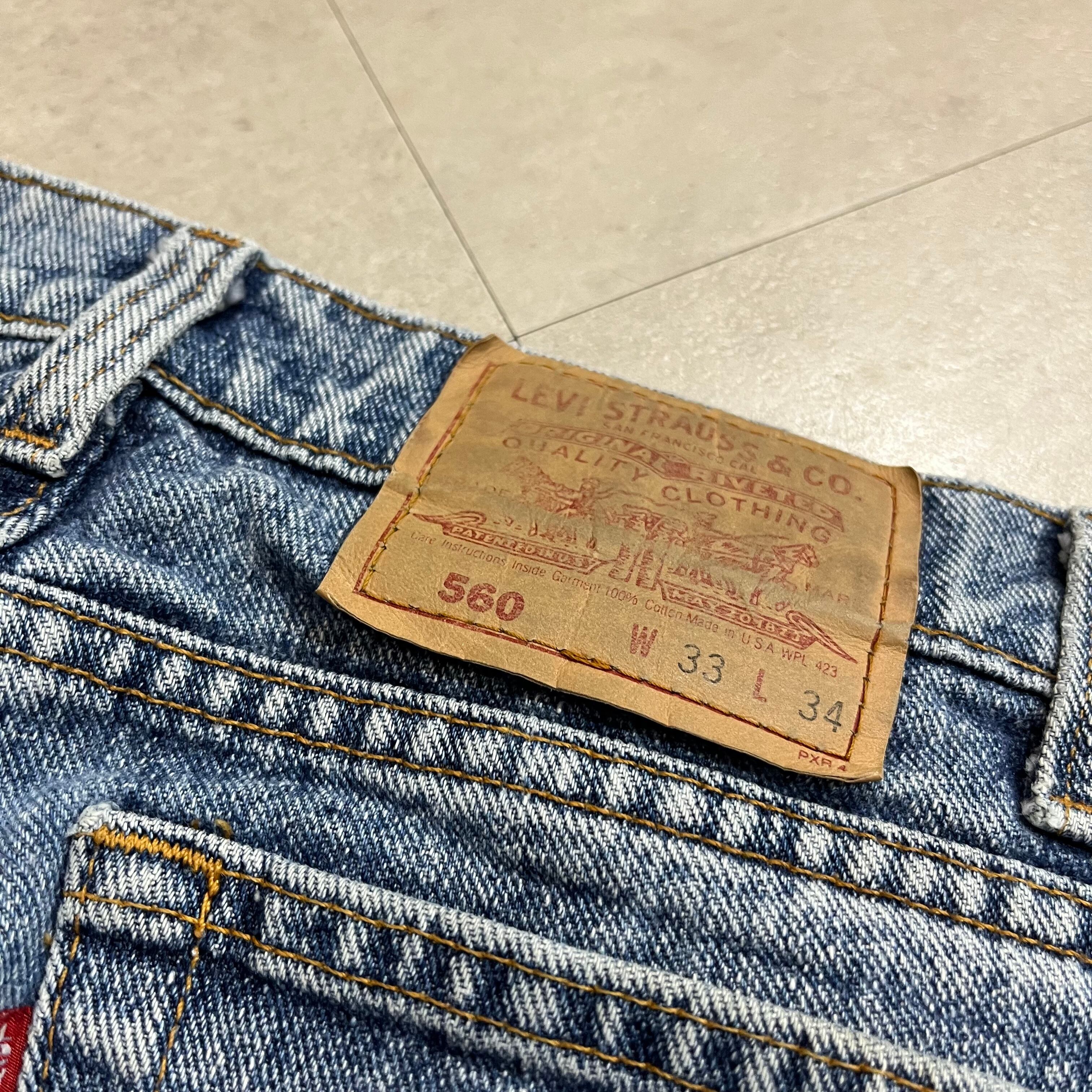 90年代 USA製 size:W33L34【 Levi's 560 】リーバイス 560 バギー