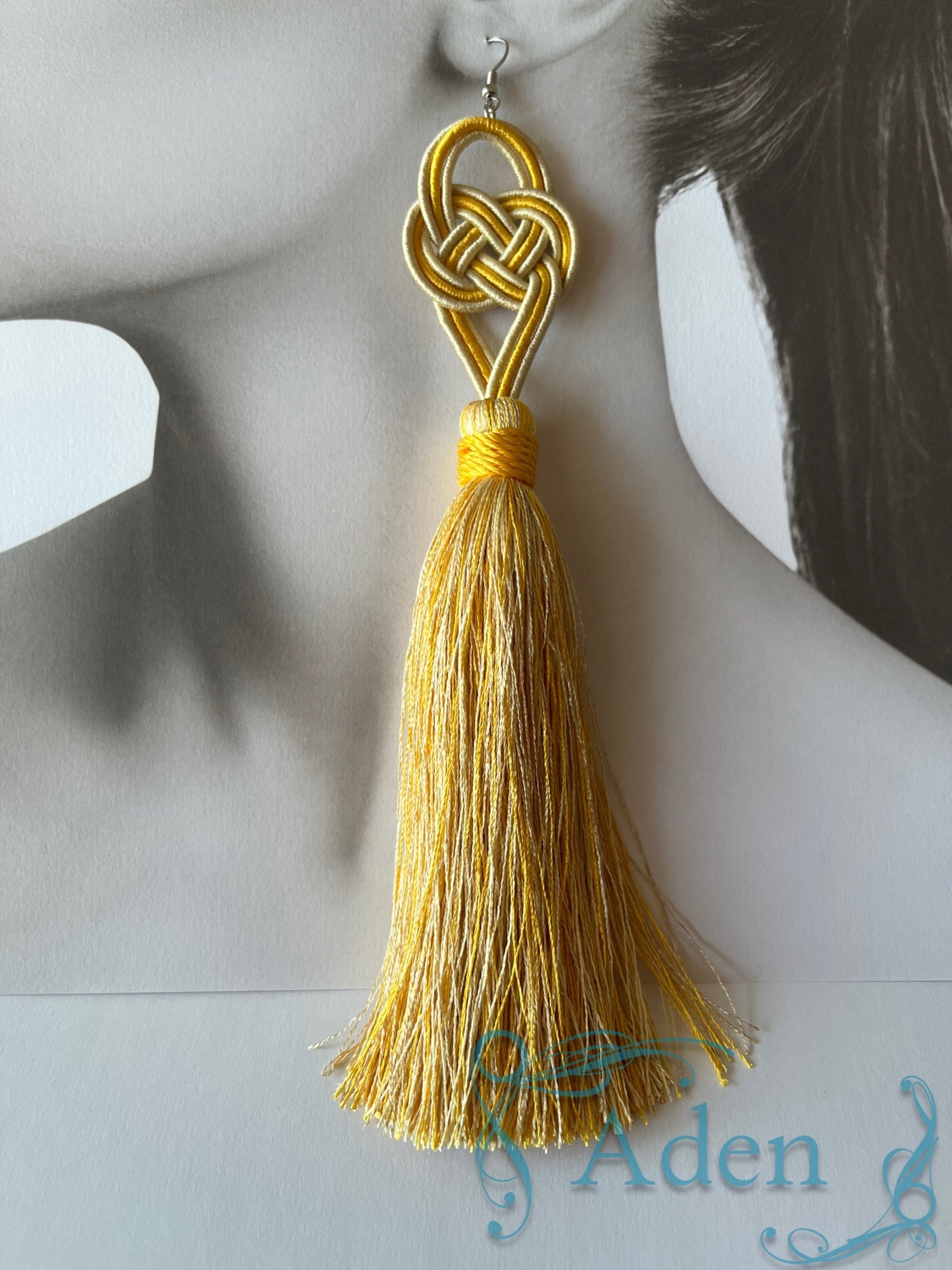 ♦︎【HM】水引結 タッセルピアス | Aden