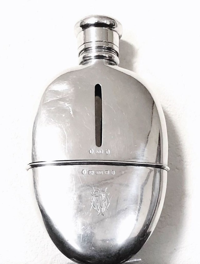 英アンティーク☆スキットル Amazon | English Pewter 携帯用 