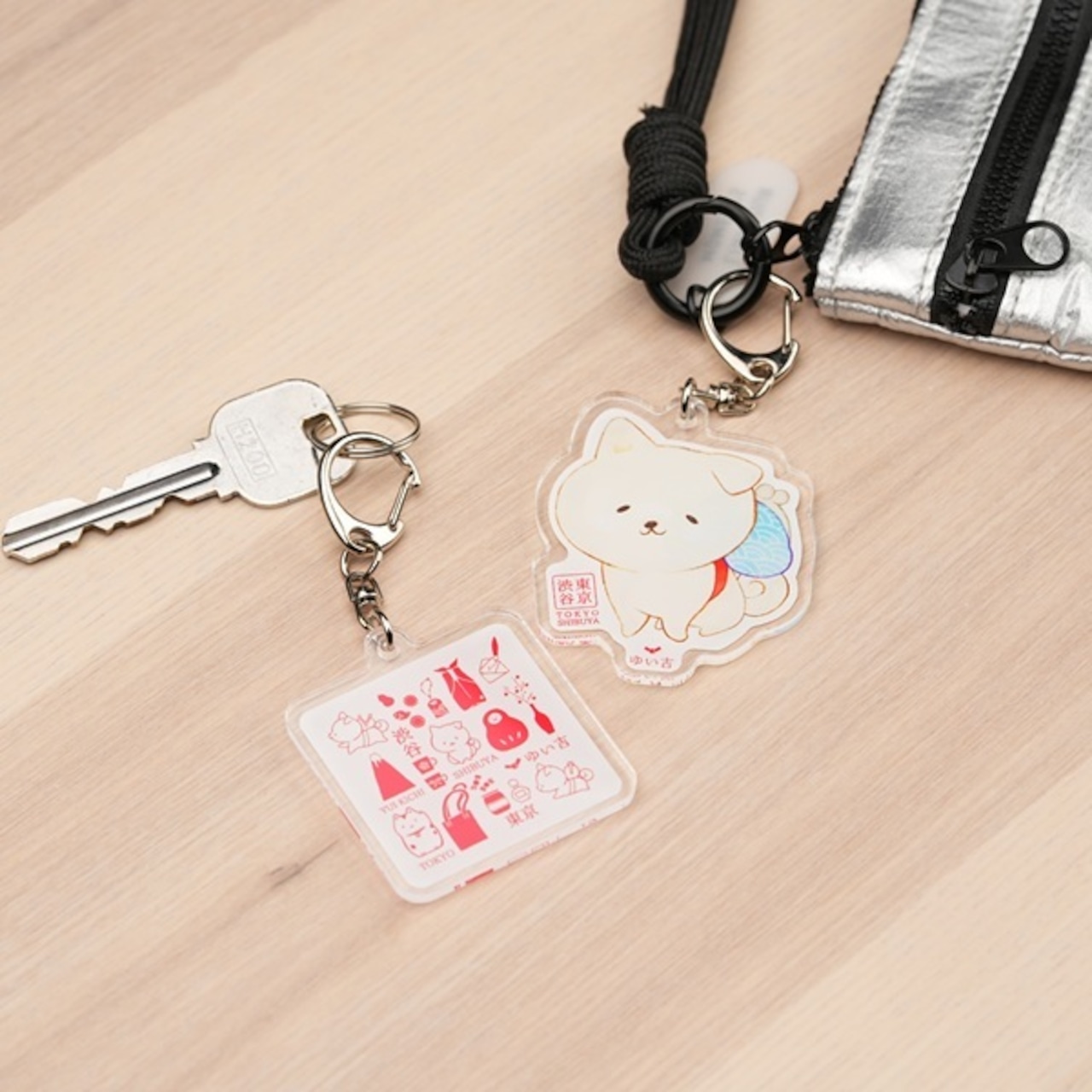 ゆい吉アクリルキーホルダー ダイカット