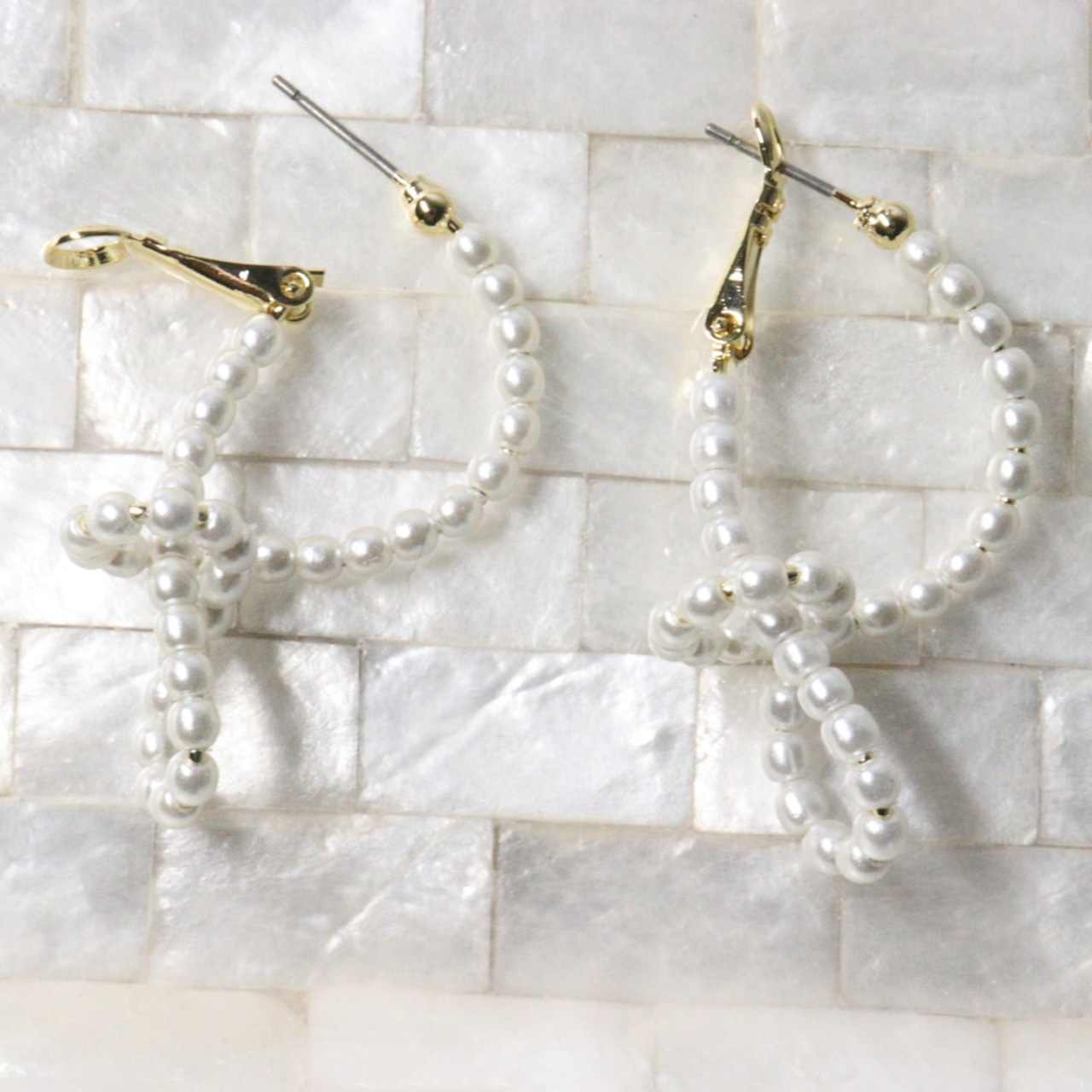 ツイストパールピアス 両耳 韓国アクセ 韓国デザイン 4センチ デザイナーの推しピアス bittersweet