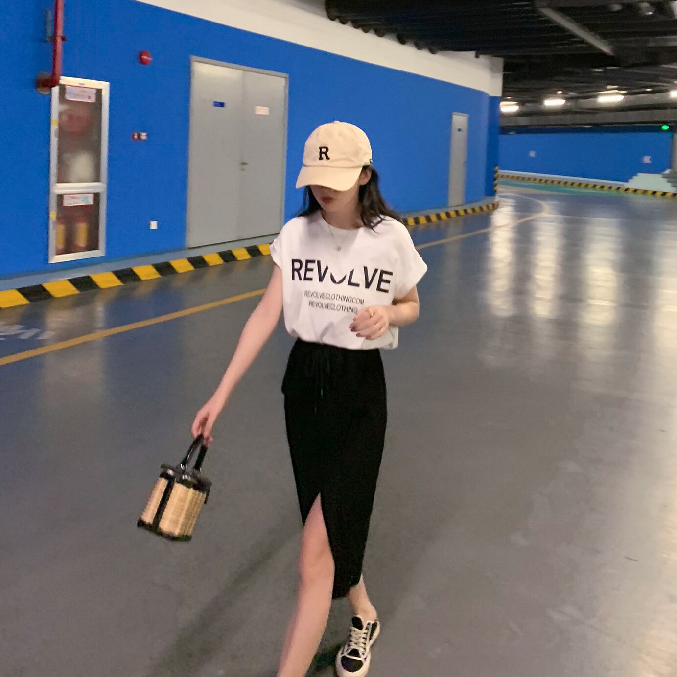 スタンダードスタイルハイウェストウェストスカート サマーTシャツ レトロ 夏物 6Du_Shop_Women2789203454