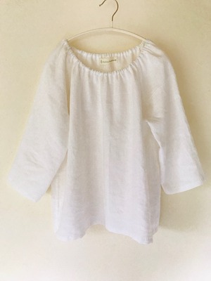 hand-sewn white linen tunic 手縫いリネンチュニック