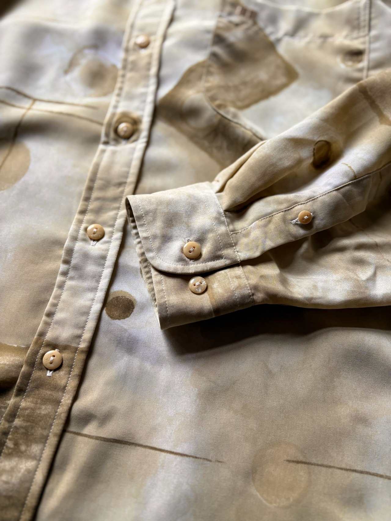 Art Pattern Beige Shirt