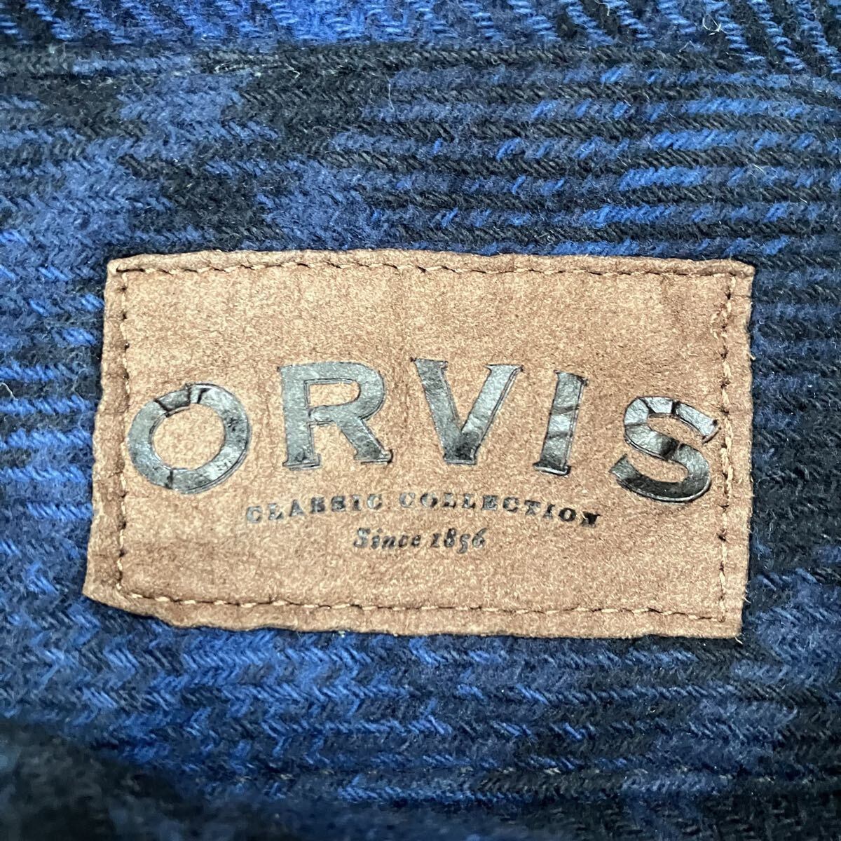 00s ORVIS ヘビーネルシャツ Lサイズ ブルーチェック フランネルシャツ