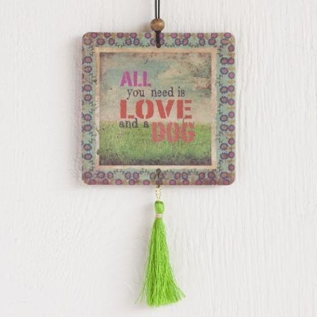 Love And A Dog Tassel Air Freshener