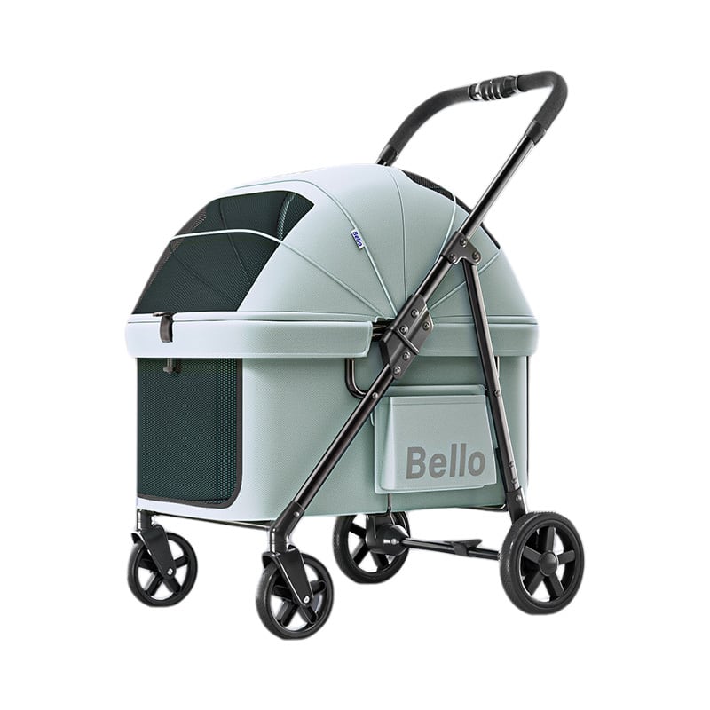 BELLO 軽量折りたたみペットベビーカー/犬用カート 屋外用四輪