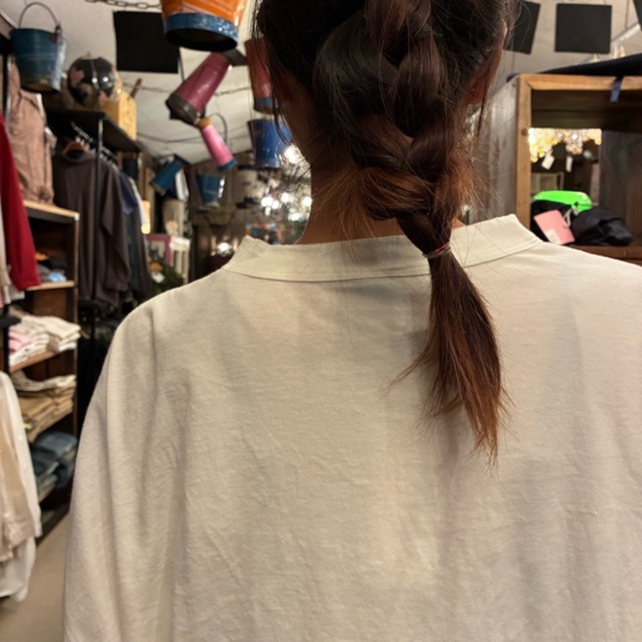 homspun 　ホームスパン　30/1天竺BIG ロングスリーブTシャツ　全4色　サラシ　ワイン　ネイビー　ブラック　コットン　綿　日本製　インナー　ホワイト