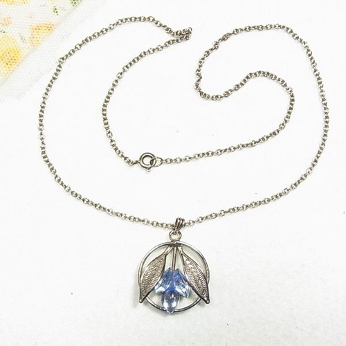 フラワーペンダントネックレス　コスチュームジュエリーのセール通販 11598N