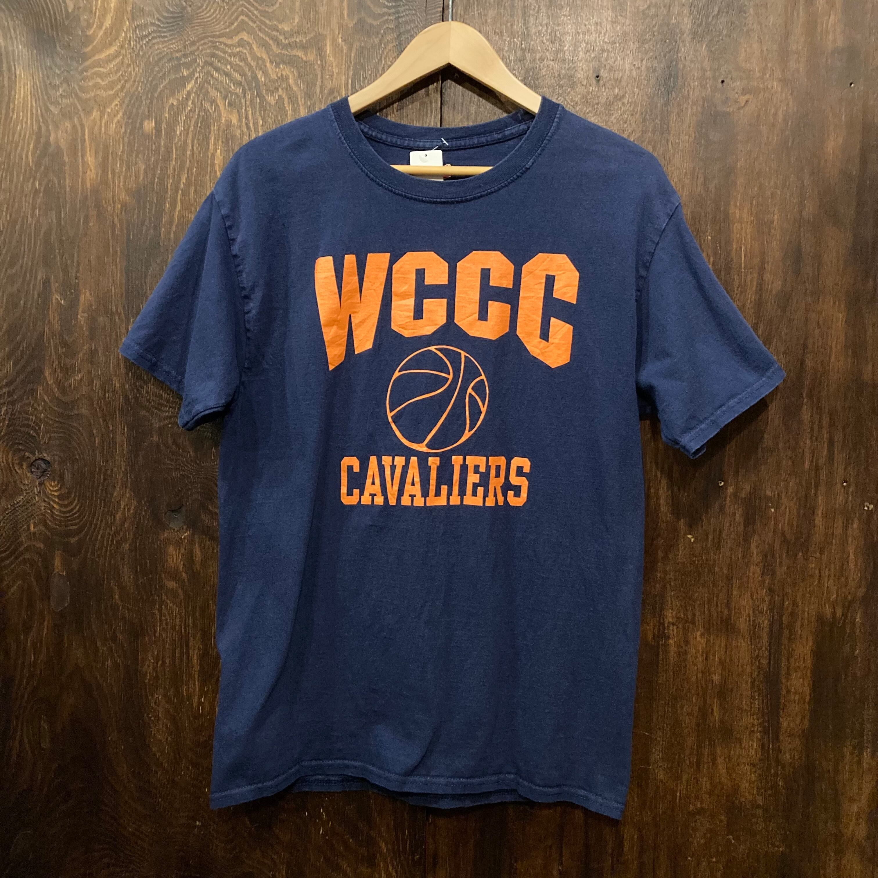 アメリカ古着 カレッジT 半袖Tシャツ プリントT 紺 M basketball