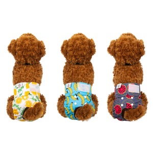 【特価処分】CuteBone 犬用マナーベルト おむつカバー犬用 調整可能 ミス 生理 果物柄 お漏らし対策 3枚セット 中小型犬用 D32S-JP