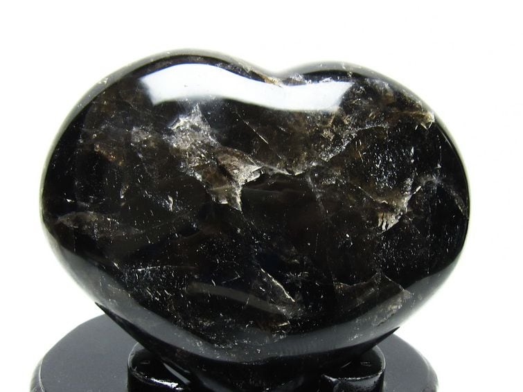 黒水晶 置物 モリオン ハート 台座付属 一点物 155-1106 | 天然石