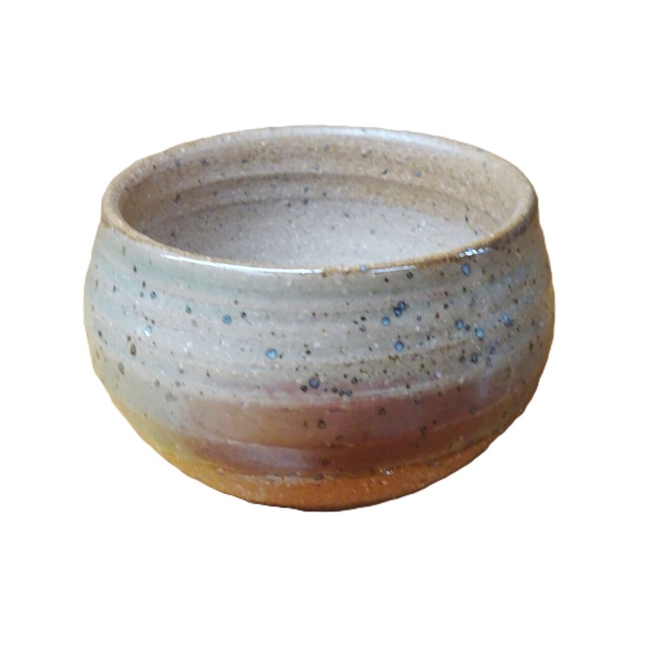 有田焼 濃小豆色 丸型植木鉢