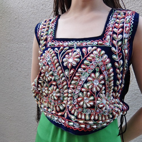 Embroidery velor bustier／刺繍 ベロア ビスチェ