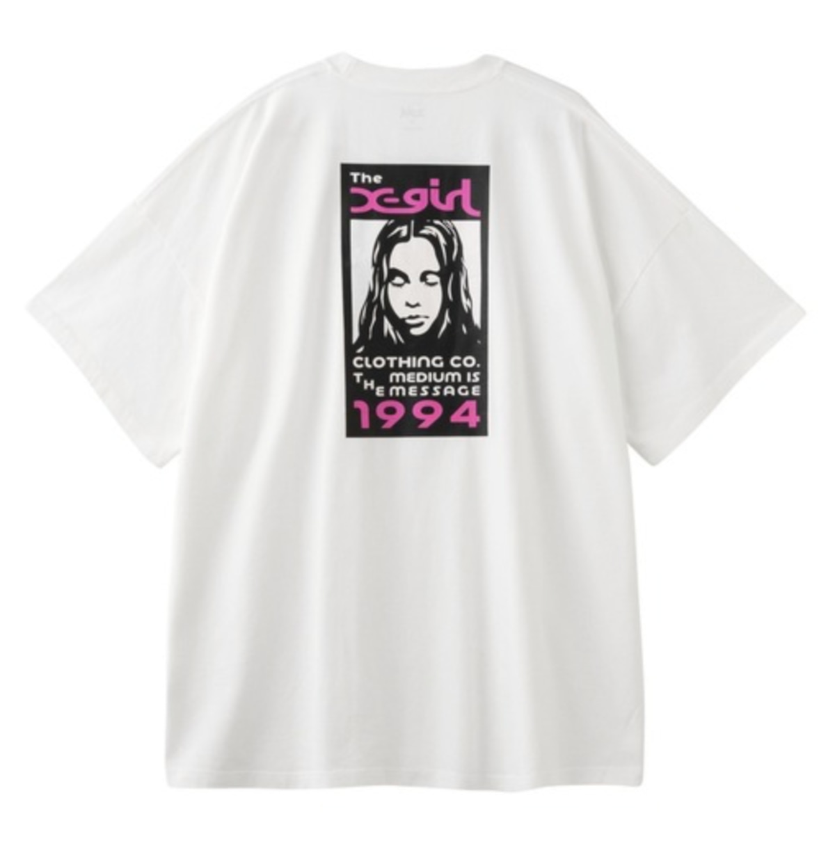 すぐ届く☆X-girl Tシャツワンピース 半袖 ボックスロゴ X-girl】BOX LOGO AND FACE S/S BIG TEE DRESS Tシャツ