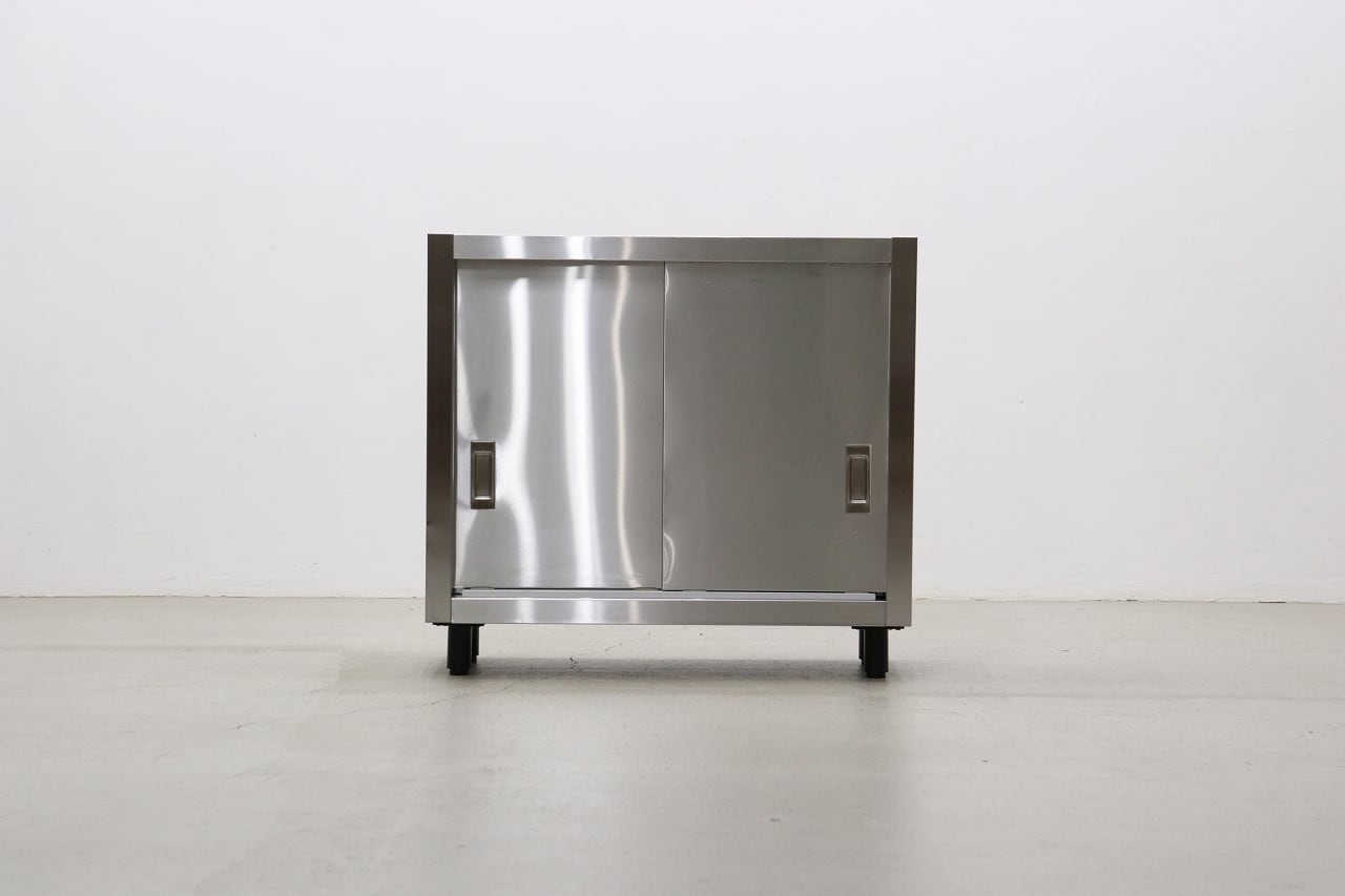 沼津店】ステンレス サイドボード 収納 キャビネット 食器棚 本棚