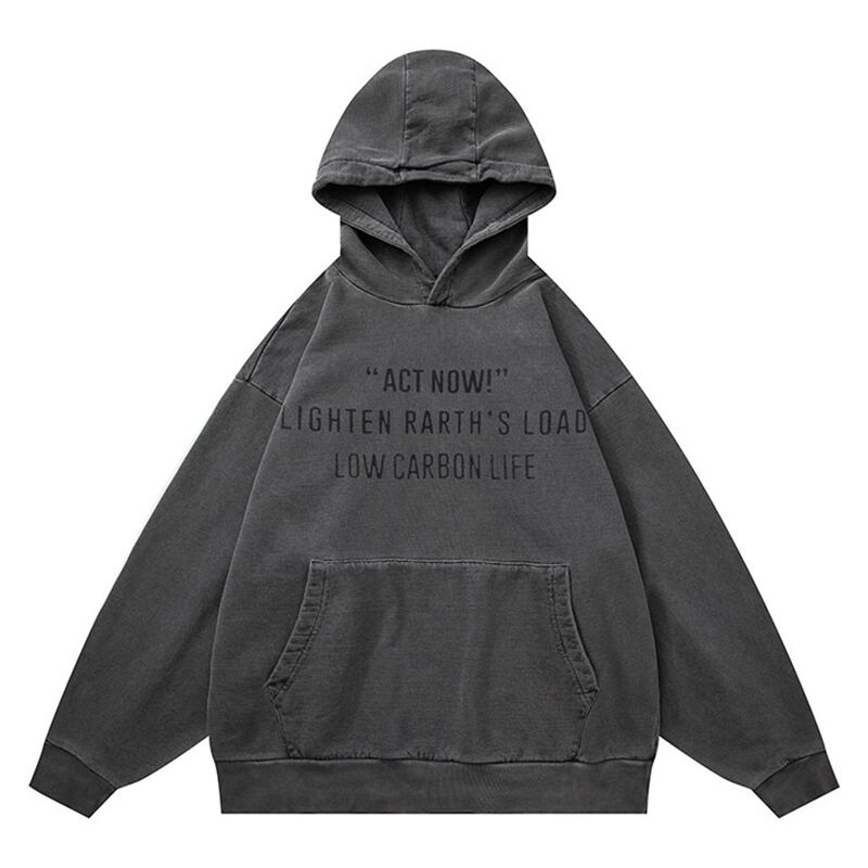 ウォッシュドミリタリーテキストプリントパーカー 00028