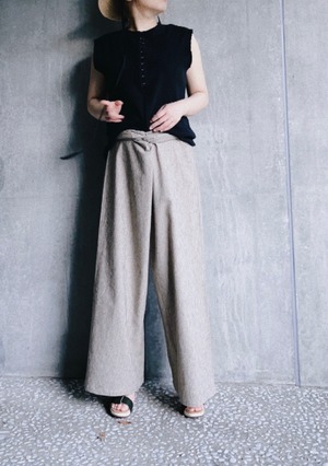 Cross Pants <Beige>