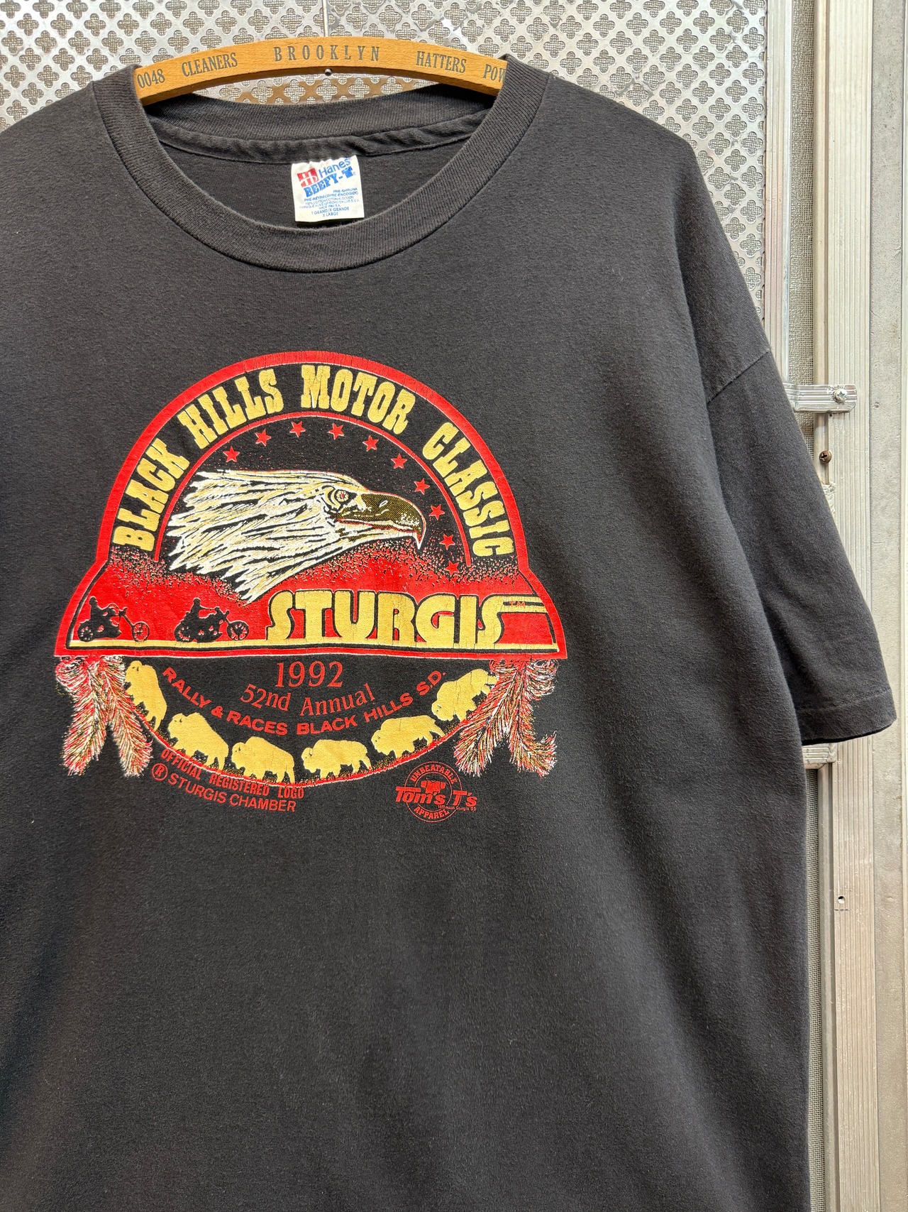 90s  Sturgis Motorcycle Rally / Hanes BEEFY-T made in usa・画像2