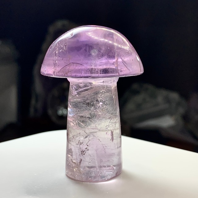 3.超透明☆アメジストきのこ・インテリア