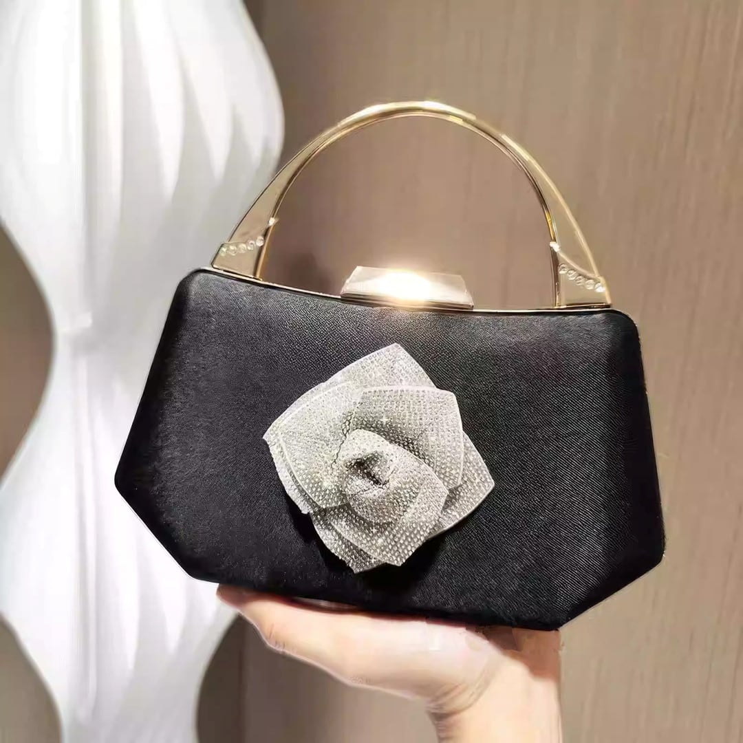 Handle-Style Flower Motif Party Bag(2color) V2266