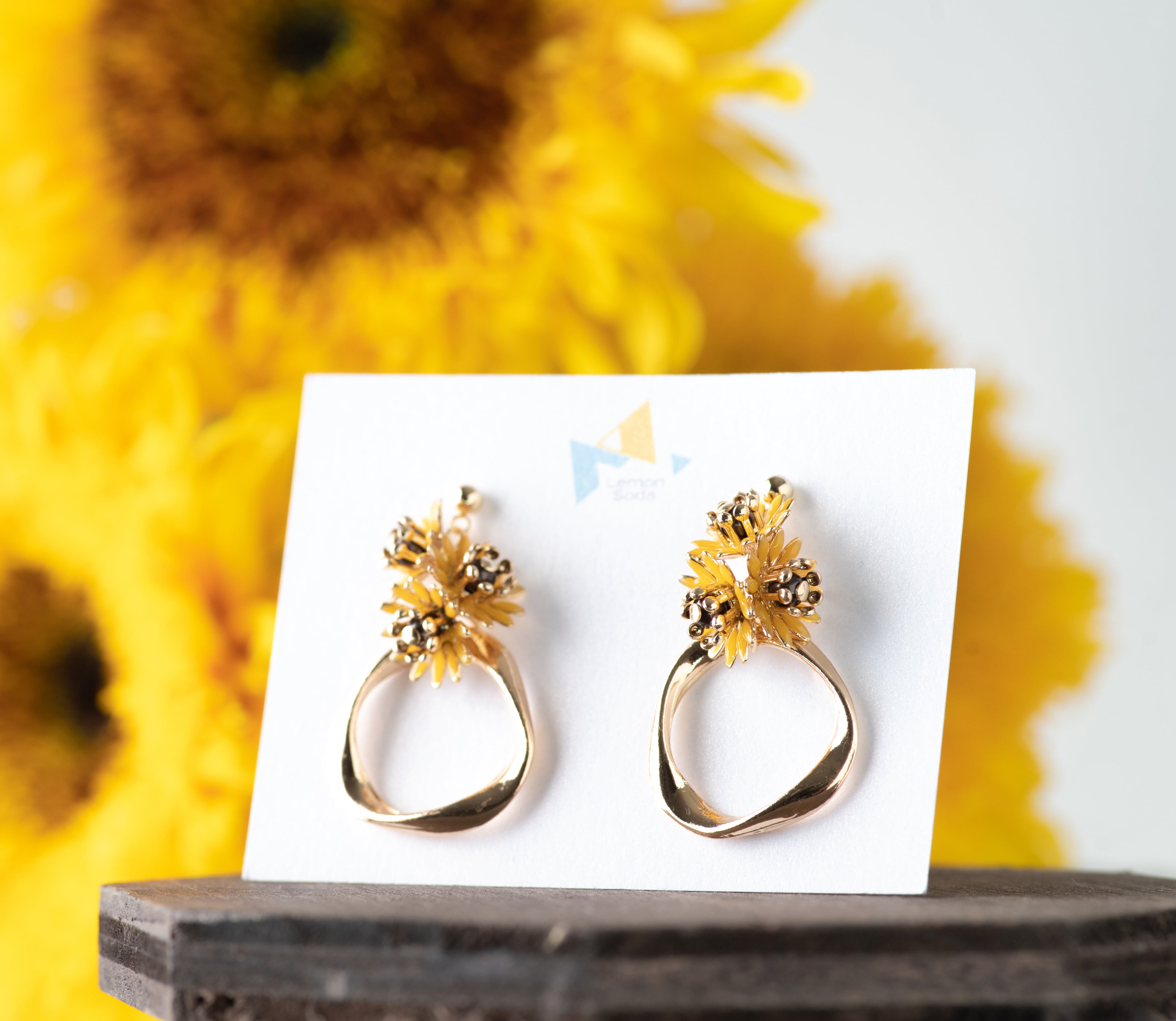 マルモ ♦︎14kgfレモンクォーツロゼッタカービングピアス マルモ 様専用♦︎14kgfレモンクォーツロゼッタカービングピアス