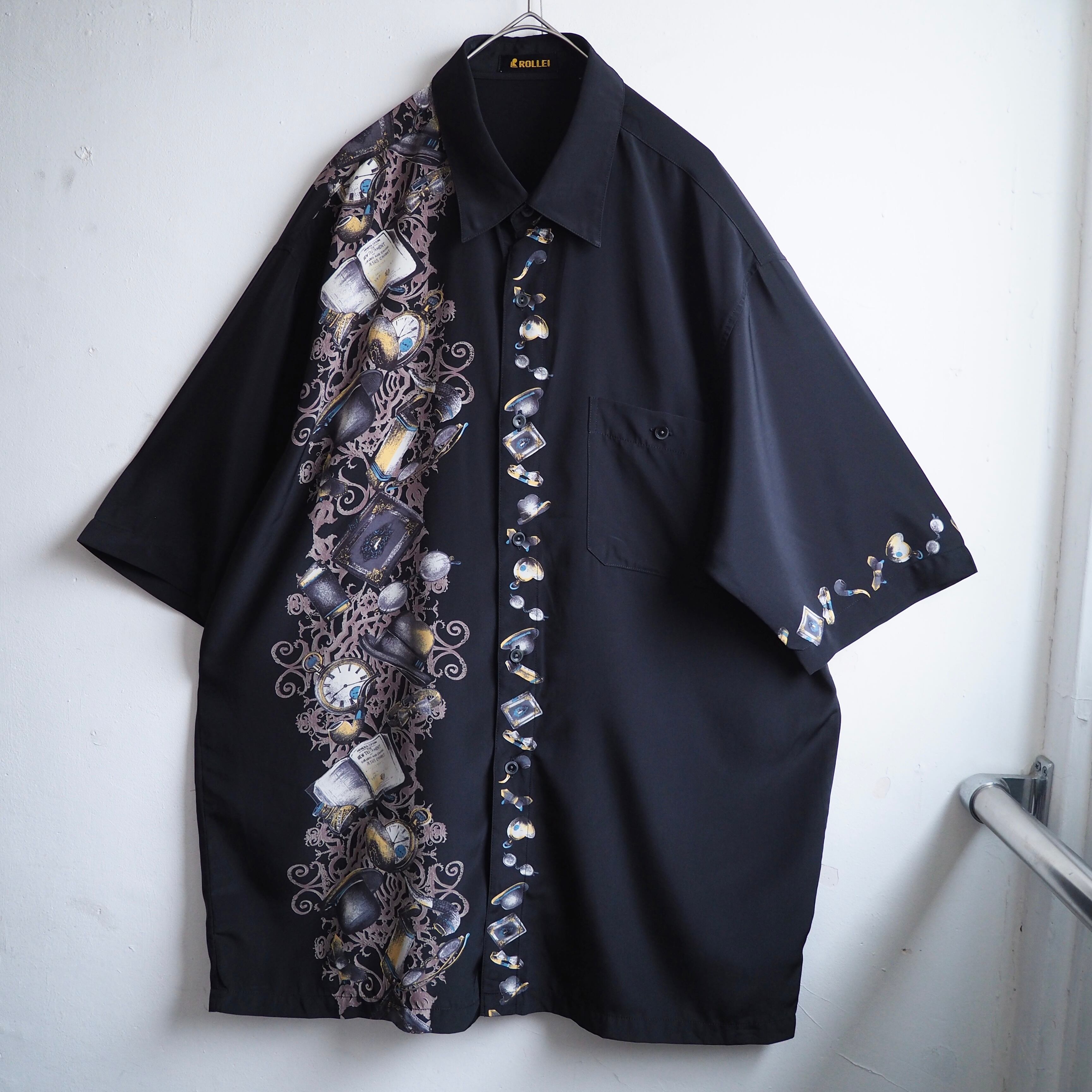 1990s Modern luxury retro art Design vintage Drape loose shirt