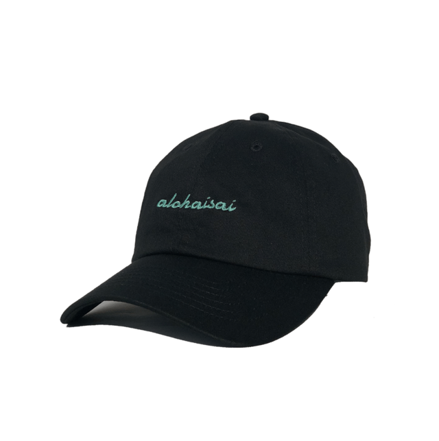 alohaisai cap ブラック×シーサイドブルー