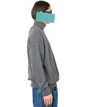 ssstein "EXTRA FINE WOOL KNIT TURTLE NECK LS〔GREY〕"