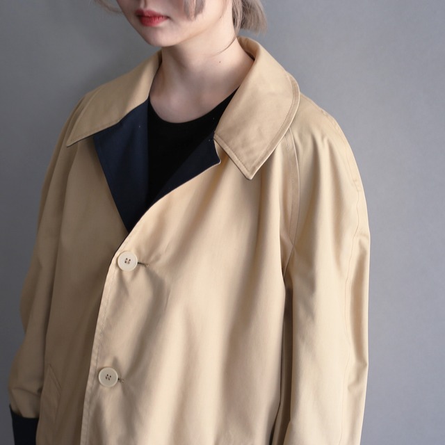 2-way reversible design shop coat