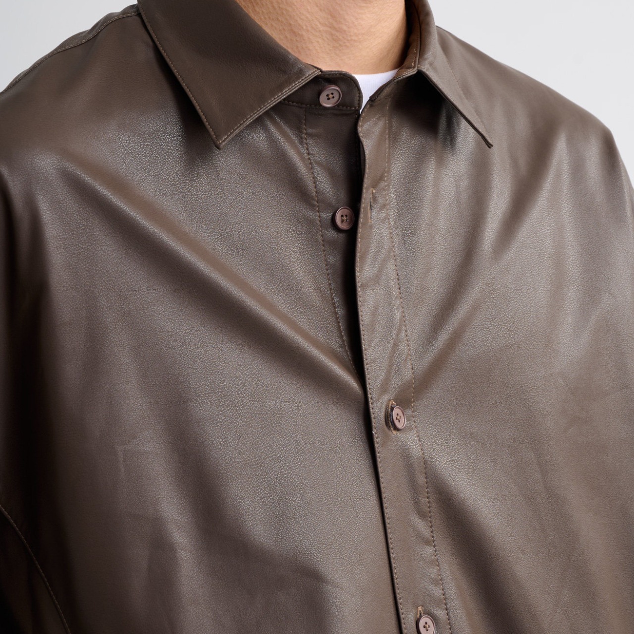 シンセレザー・ドリフトシャツ K5637 - 7