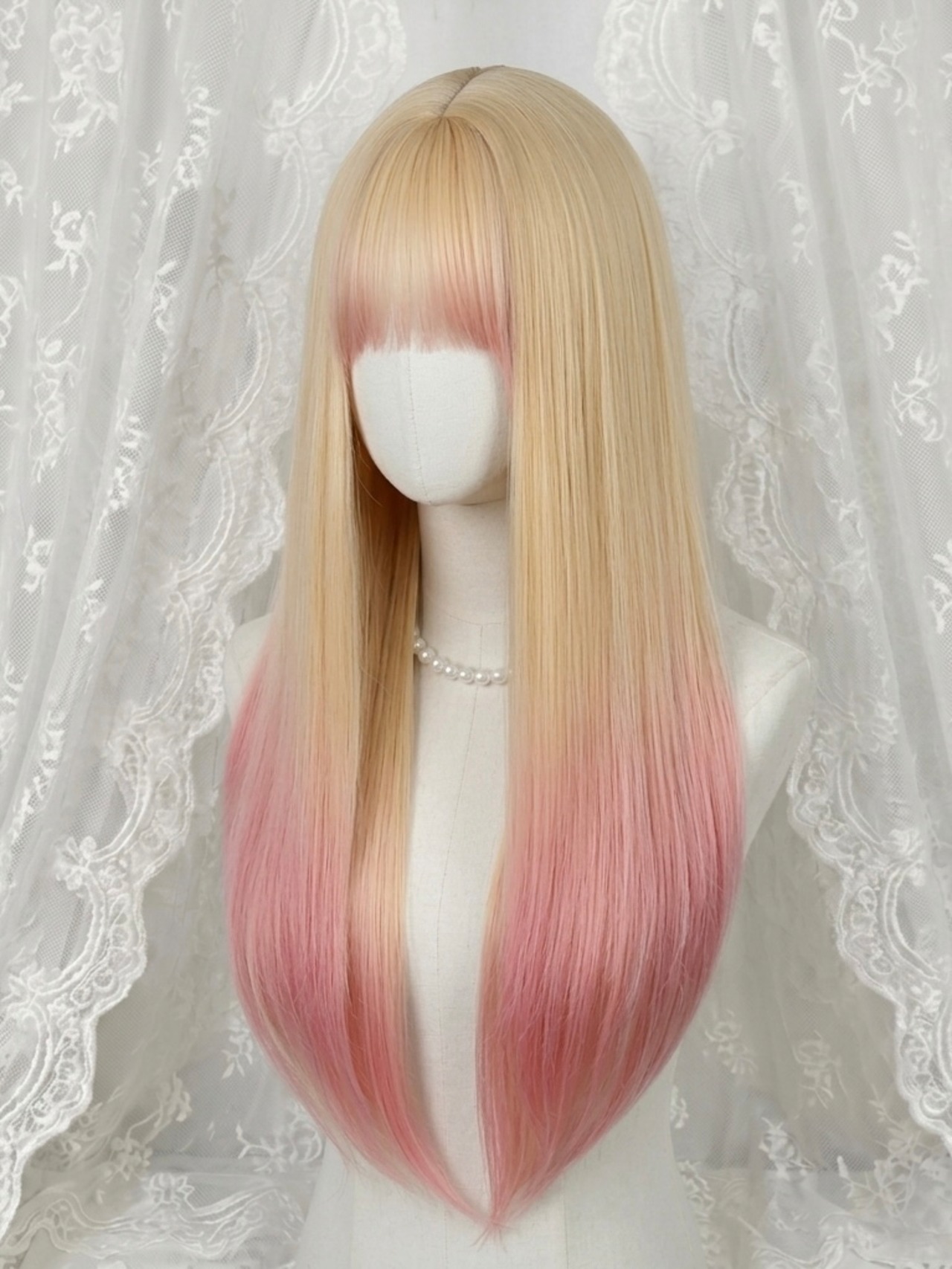 Basic - Peach Veil Blonde【商品番号 1023】レースフロントなし×