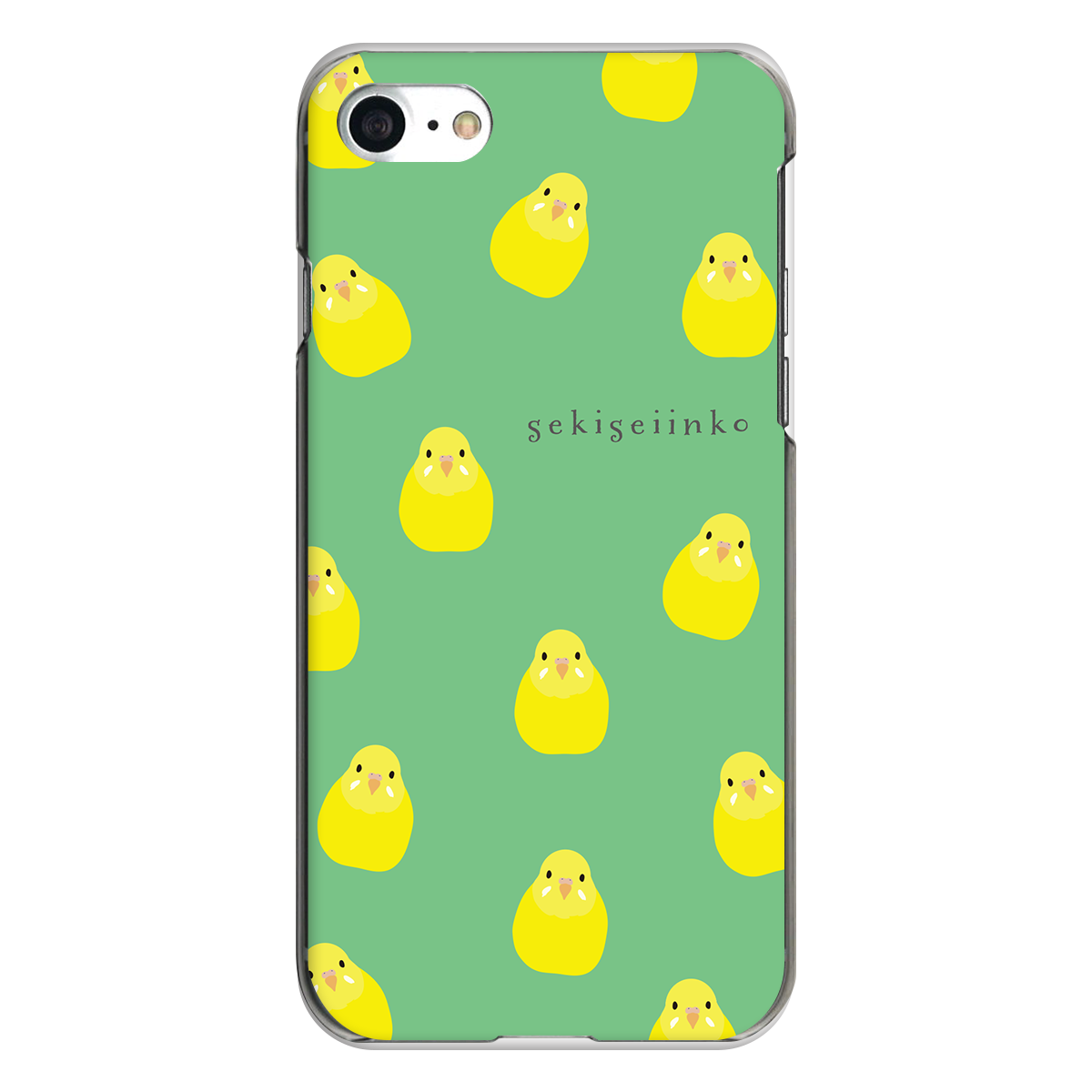 iPhone対応 スマホ ハードケース クリア インコ イエロー いっぱい インコ 動物 デザイナーズ 【iPhone17 / iPhone16e / AQUOS / Xperia 他 iPhone / Android ほぼ全機種対応】 |desr3550