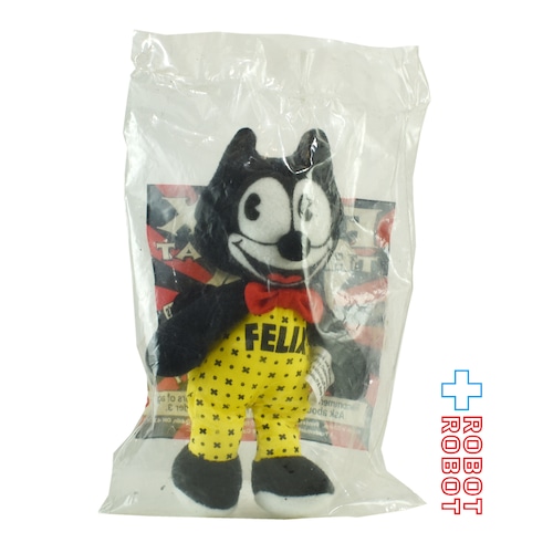 ウェンディーズ フィリックス・ザ・キャット 黄色カバーオール マスコットぬいぐるみ人形 ミールトイ 1996 デターマインド社 袋入未開封