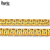 【最高級】stainless316L 3mm 45cm luxury tennis necklace gold