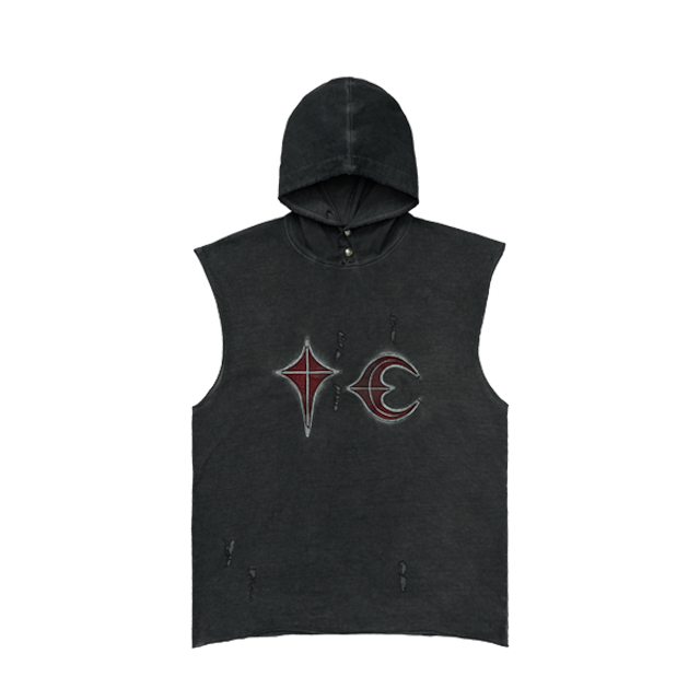 [THUG CLUB] Rock Hooded Vest (gray) 正規品 韓国ブランド 韓国通販 韓国代行 韓国ファッション サグクラブ 日本 店舗