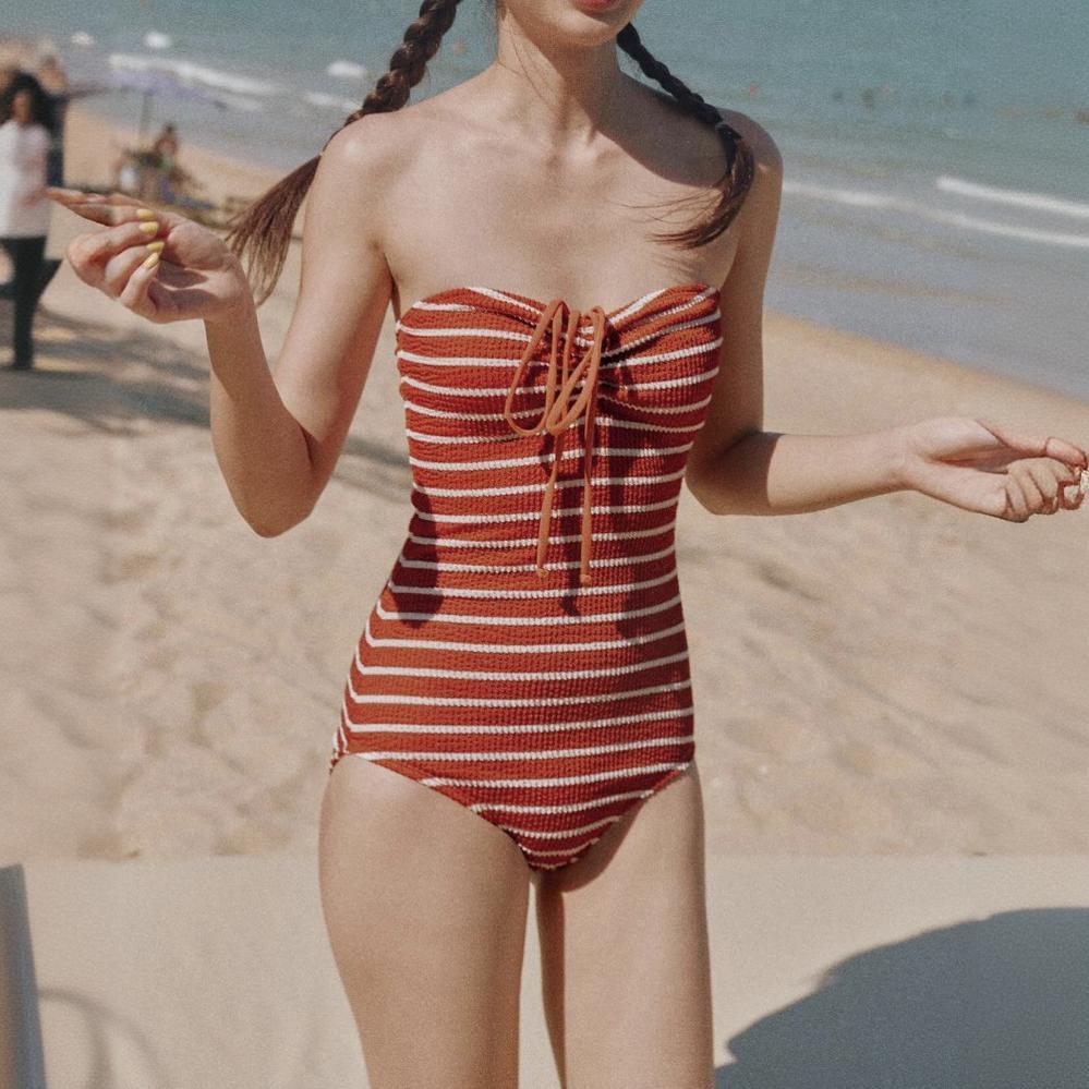3色】2タイプ 水着 縞模様 モノキニ ビキニ タンキニ 可愛い ビーチ