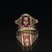 Vintage College Ring [Half Jones 10kt Gold] [1968s-] Satan Emblem Class Ring
