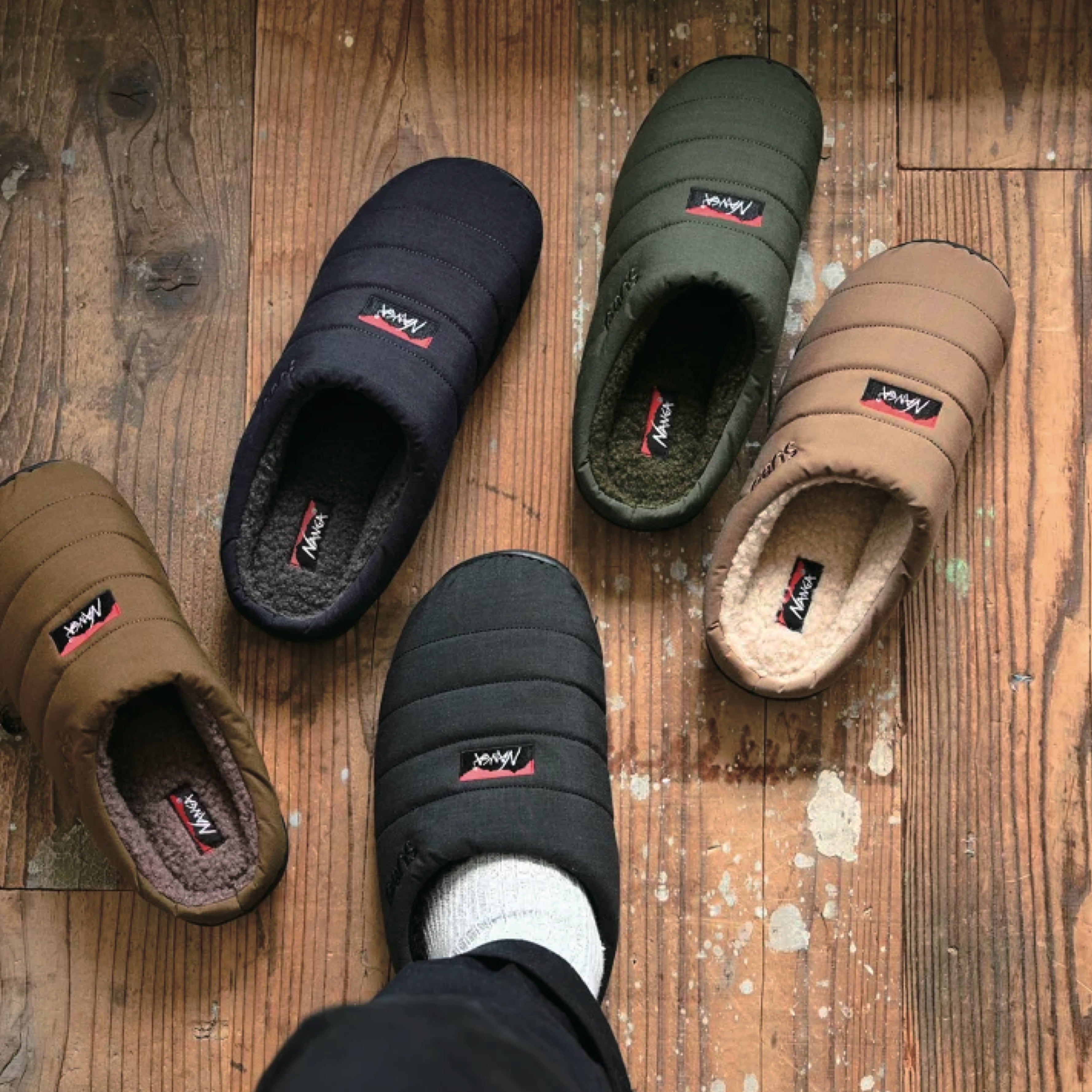 NANGA×SUBU TAKIBI WINTERサンダル チャコール NANGA × SUBU タキビ