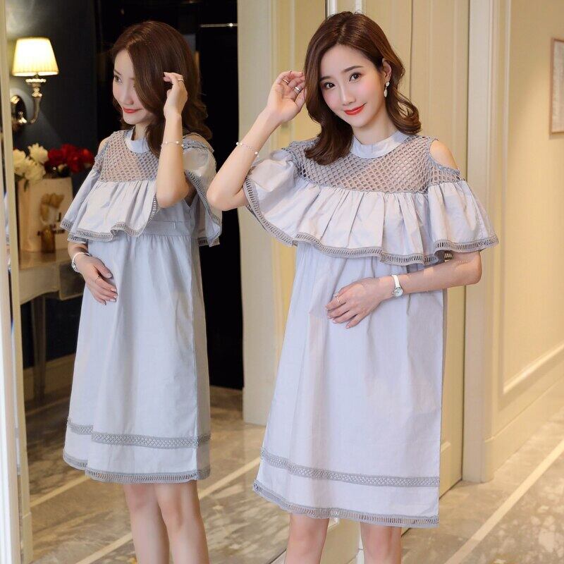 【新作】【送料無料】 2019マタニティドレスウーマンサマーキュートストレートラージサイズドレス妊婦ラージMD-00896 大きめサイズ 大人ガーリー スウィート カジュアル 夏物 AL expec369186331040