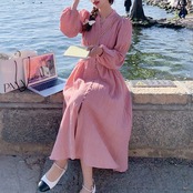 Romantic Atmosphere Pink Dress 5029