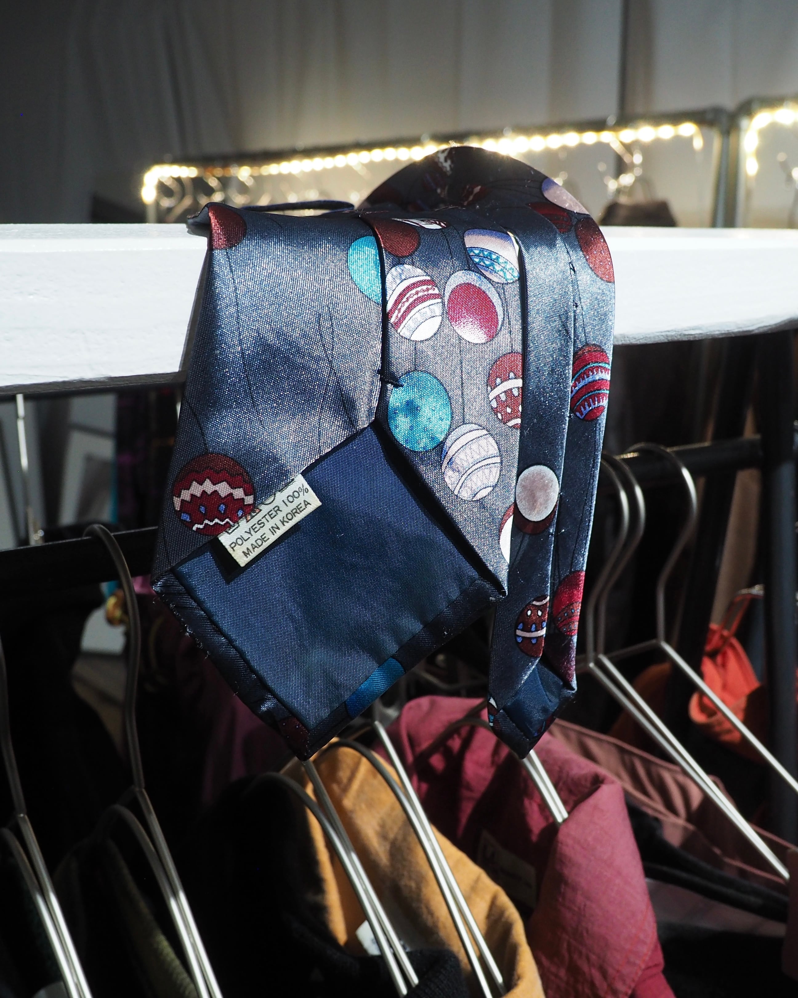 1990s Multi color Balloon pattern vintage Tie