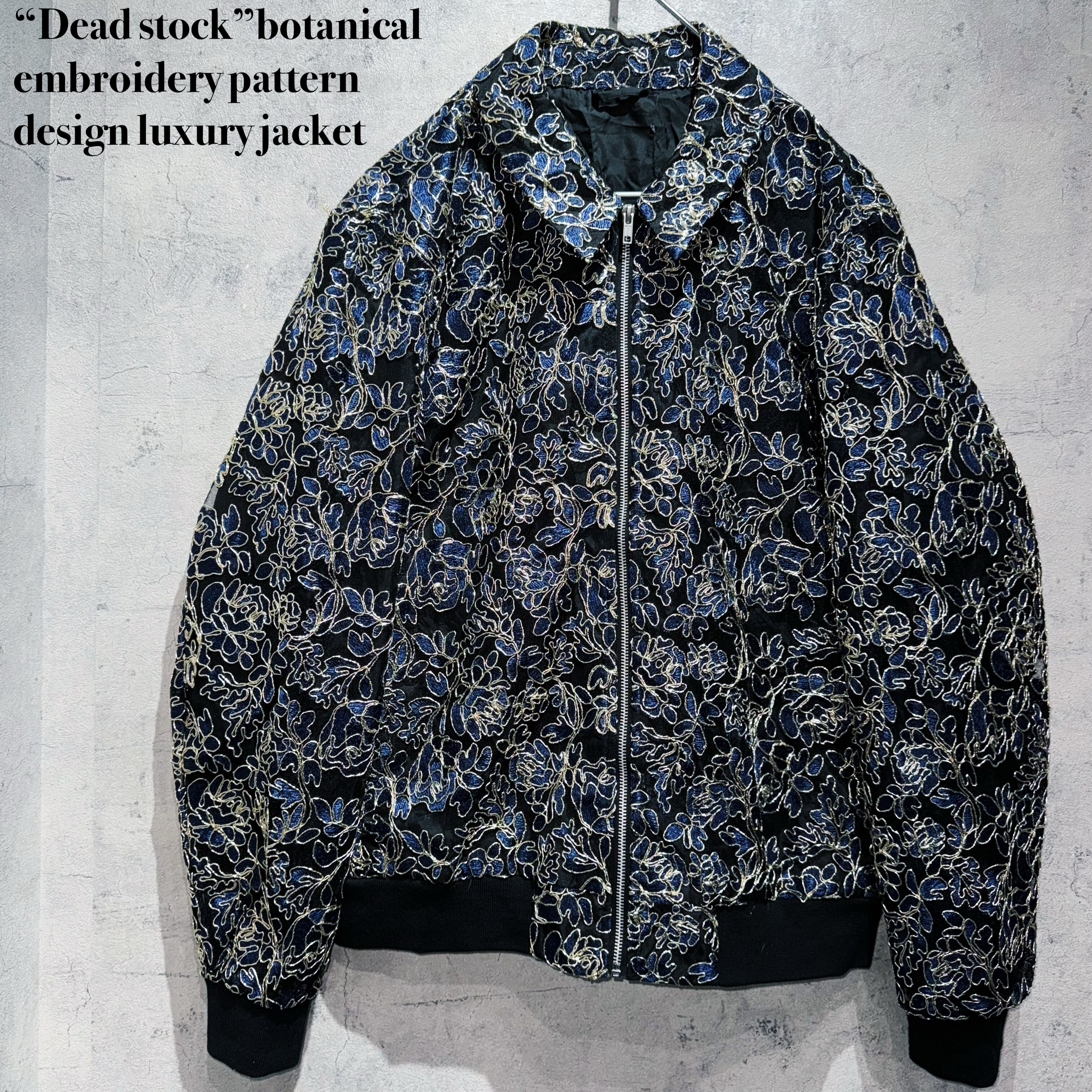 “Dead stock”botanical embroidery pattern design luxury jacket