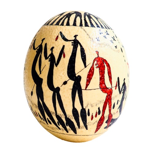 Ostrich egg: a South African folk art object