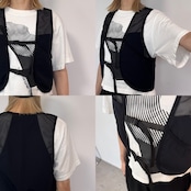 【受注予約1週間】メッシュドッキングトレイルショートvest/ブラック