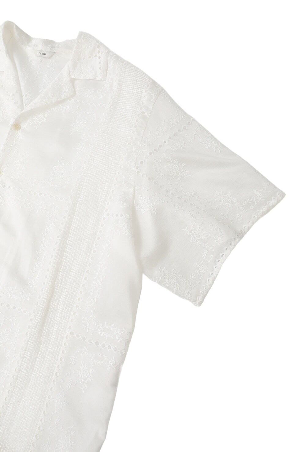 CLANE(クラネ) EMBROIDERY LACE BOX SHIRTS | サウスオレンジ｜メンズ