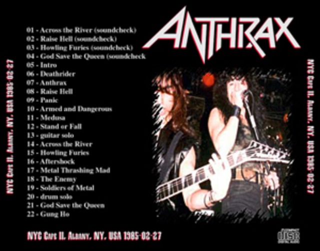 Anthrax 1985-02-27 Cafe NYC | metalbootleg