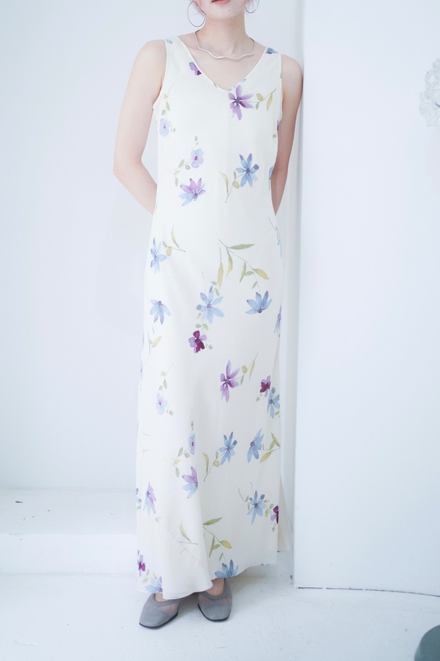 flower print long dress